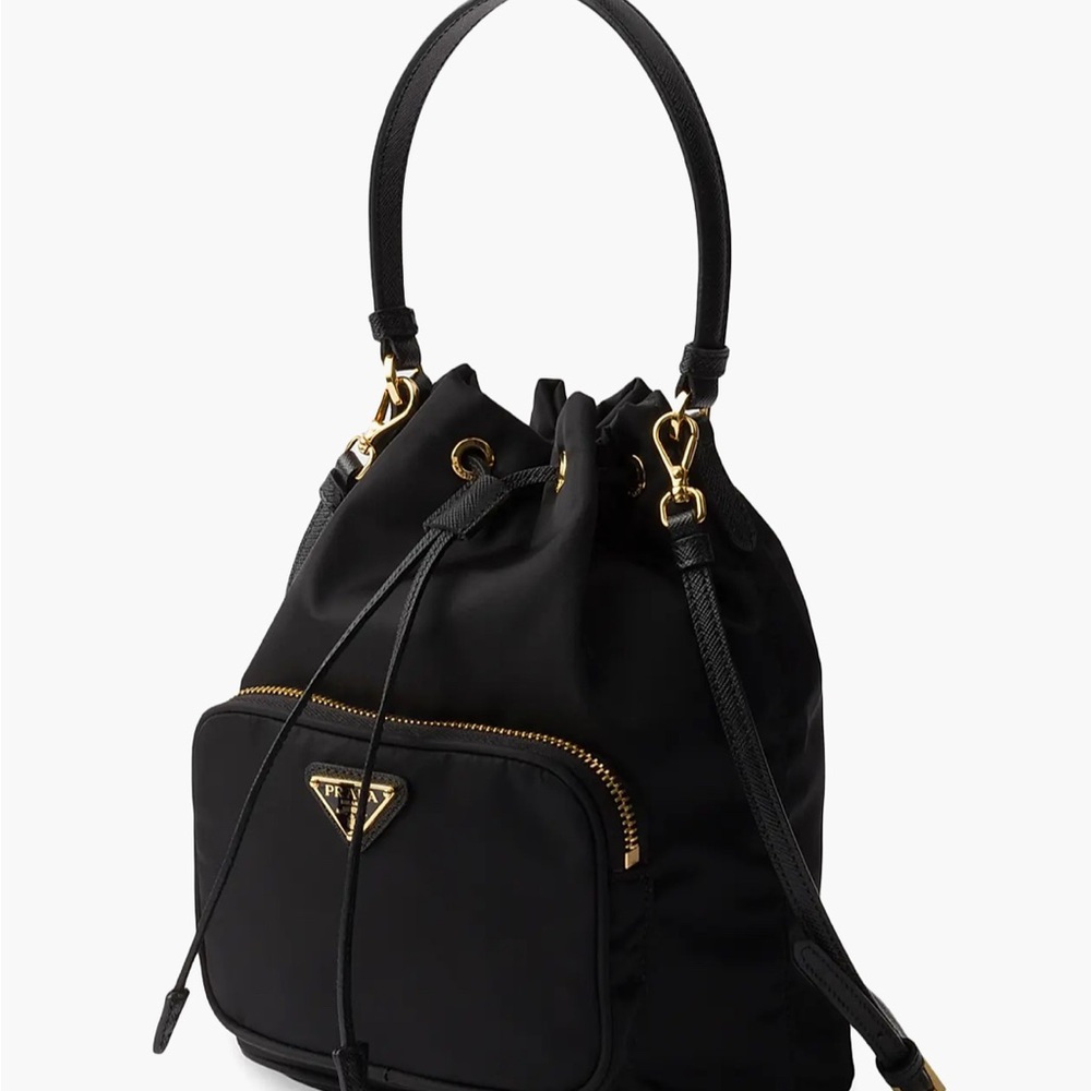 Prada Black and Gold Nylon bag crossbody